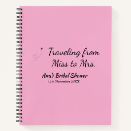Reis bruidsfeest voeg naam datum toe van Miss tot  Notitieboek