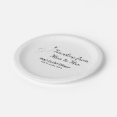 Reis bruidsfeest voeg naam datum toe van Miss tot  Papieren Bordje (Gekanteld)