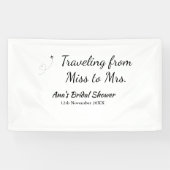 Reis bruidsfeest voeg naam datum toe van Miss tot  Spandoek (Horizontaal)