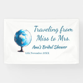 Reis bruidsfeest voeg naam datum toe van Miss tot  Spandoek