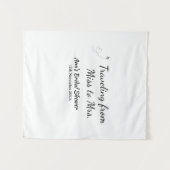 Reis bruidsfeest voeg naam datum toe van Miss tot  Wandkleed (Voorkant (horizontaal))