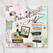 Reis Bruidsmeisje Feest: Reis van Juffrouw naar Me Bedankjes Labels (Achterkant)