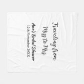 Reis bruidsmeisjesfeest voeg naam datum miss to Mr Fleece Deken (Voorkant (Horizontaal))