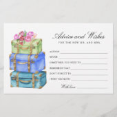 Reis bruidsuitnodiging advies en wensen briefpapier (Voorkant)
