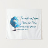 Reis bruidsuitnodiging voeg naam datum toe van Mis Wandkleed (Voorkant (horizontaal))