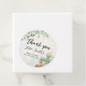 Reis Bruiloftsfeest Favoriet met Eucalyptus Groene Bedankjes Labels (In situ)
