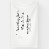 Reis bruiloftsshower voeg naam datum toe van juffr spandoek (Verticaal)