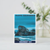Reis California, Highway 101, Retro Travel Briefkaart (Staand voorkant)