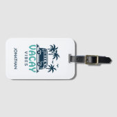 Reis Camper Van Zomer Vakantie Bagagelabel (Voorkant (horizontaal))