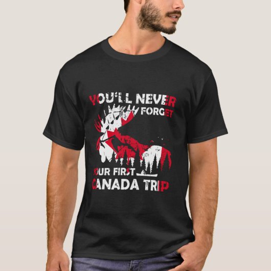 Reis Canada Vlag Eland Canada T-shirt (Voorkant)