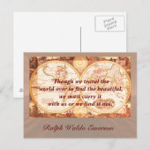 Reis citaat - ansichtkaart briefkaart (Voorkant / Achterkant)