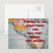 Reis citaat - ansichtkaart briefkaart (Voorkant / Achterkant)