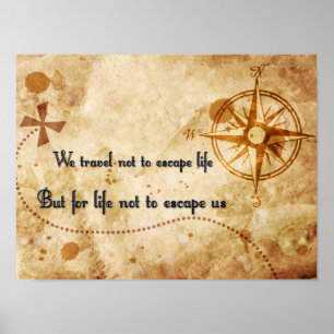 Reis citaat poster