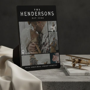 Reis collage van het grootste avontuur voor koppel fotoplaat