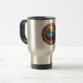 Reis/commutermok, 15 oz voor reisbeker (Voorkant links)