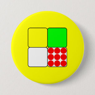 Reis DE Frankrijk Gele Jerseys 3 Ronde Button 7,6 Cm