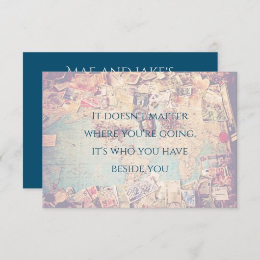 Reis de Geachte Kaart sparen de Datum (Voorkant / Achterkant)