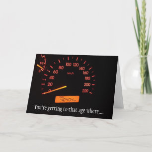 Reis de Oldometer over de Hill Birthday Kaart