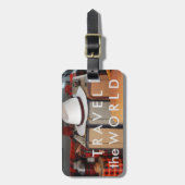 Reis de wereld - Bagagelabel met oude stijl (Voorkant verticaal)