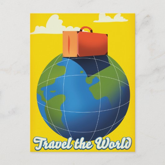 Reis de wereld briefkaart (Voorkant)