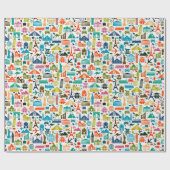 Reis de wereld cadeaupapier (Vlak)