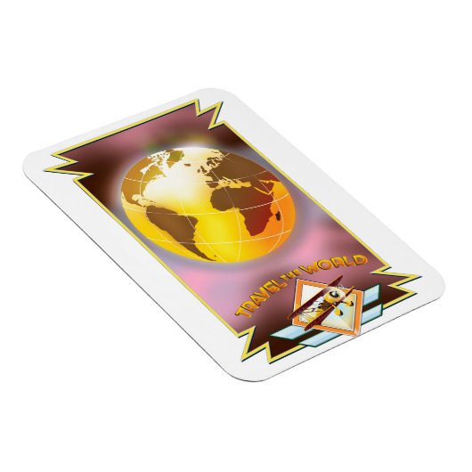 Reis de Wereld Gouden Globe Magneet (Rechterzijde)