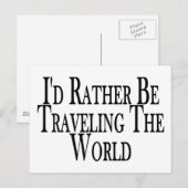 Reis de wereld in plaats van reizen briefkaart (Voorkant / Achterkant)