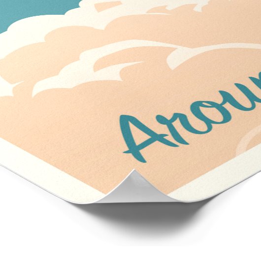 Reis de wereld - in  stijl poster (Hoek)