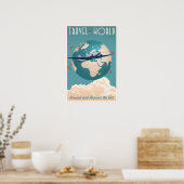 Reis de wereld - in stijl poster (Keuken)