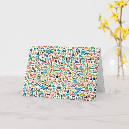 Reis de wereld kaart (Gele Bloem)