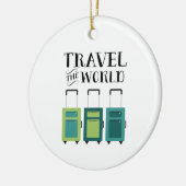 Reis de wereld keramisch ornament (Links)