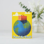 Reis de Wereld Rond Briefkaart (Staand voorkant)
