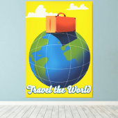 Reis de Wereld Rond Canvas Afdruk (Insitu (Houten vloer))
