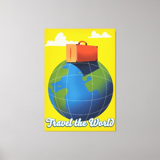 Reis de Wereld Rond Canvas Afdruk (Voorkant)