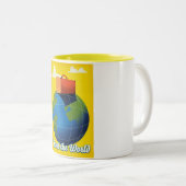 Reis de Wereld Rond Tweekleurige Koffiemok (Voorkant rechts)