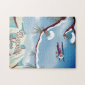 Reis de Wereld rond vintage reisposter Legpuzzel (Horizontaal)