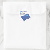 Reis de wereld ronde sticker (Tas)