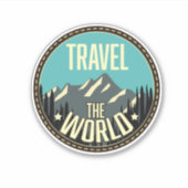 Reis de wereld sticker (Voorkant)