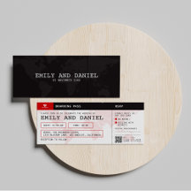 Reis de World Destination Boarding Pass Bruiloft