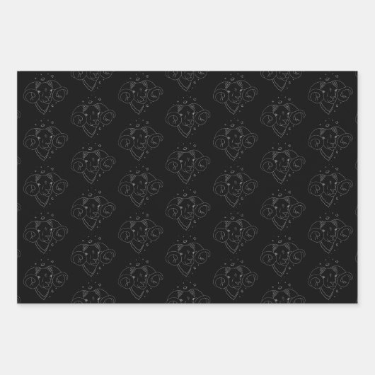 Reis die papierbladen verpakt, reeks 3 inpakpapier vel (Voorkant)