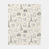 Reis Doodle Naadloos Patroon Fleece Deken (Voorkant)