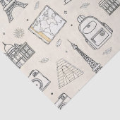 Reis Doodle Naadloos Patroon Tissuepapier (Detail)