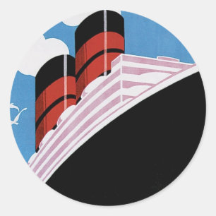 Reis door CA en de Lijnen van de Unie Ronde Sticker
