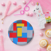 Reis door de geometrie papieren bordje (Feest)