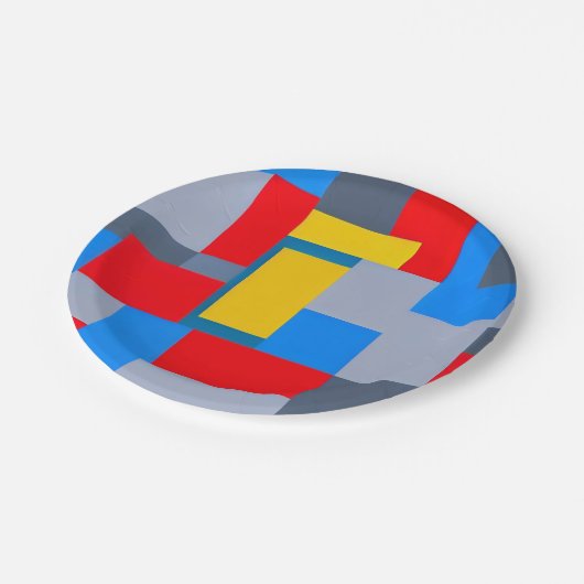 Reis door de geometrie papieren bordje (Gekanteld)