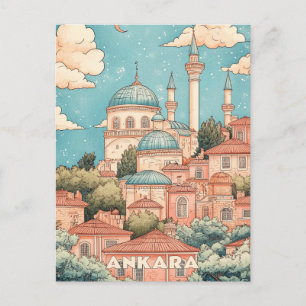 Reis door de Oude wijk Ankara Kalesi Briefkaart