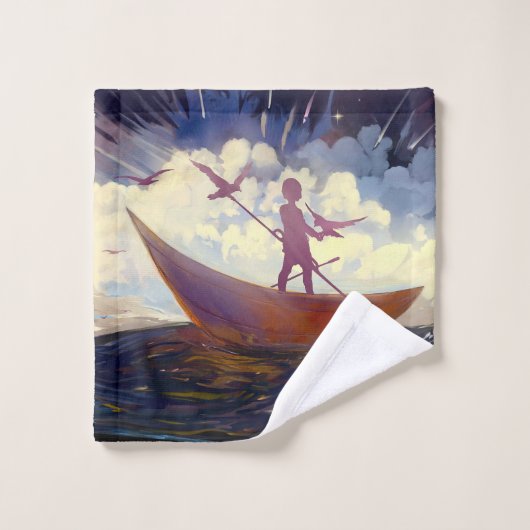 “Reis door de storm” Handdoek (Wasdoekje)