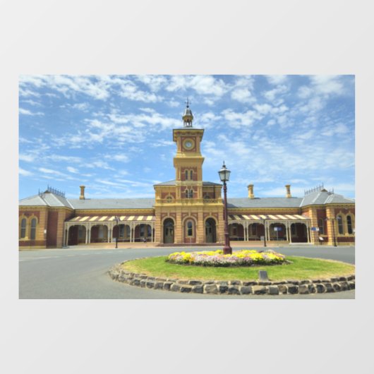 Reis door de tijd in Albury Station Raamsticker (Vel)