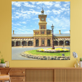 Reis door de tijd op Albury Station Canvas Afdruk