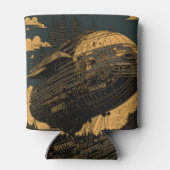 Reis door de tijd: Steampunk Airship Blikjeskoeler (Achterkant)